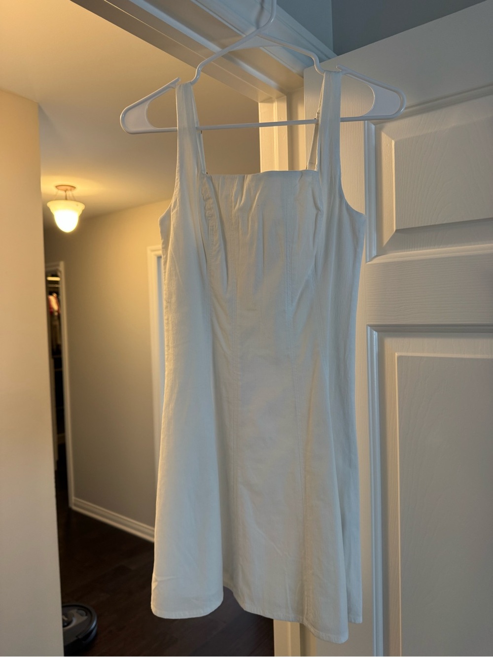 Hollister White Square Neck Tank Dress
